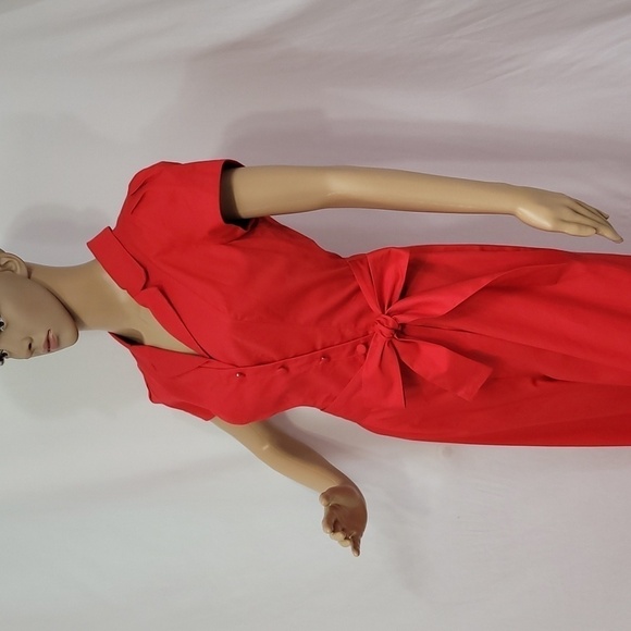 GAL Meets Glam Camille Red Jumpsuit - Picture 11 of 17